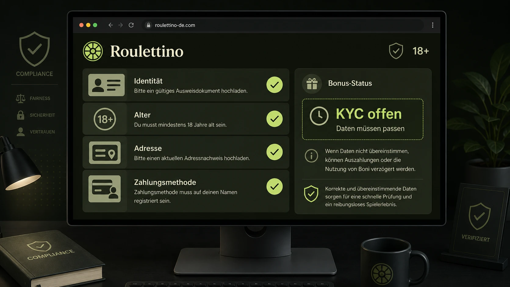 KYC, Zahlungen und Kontodaten