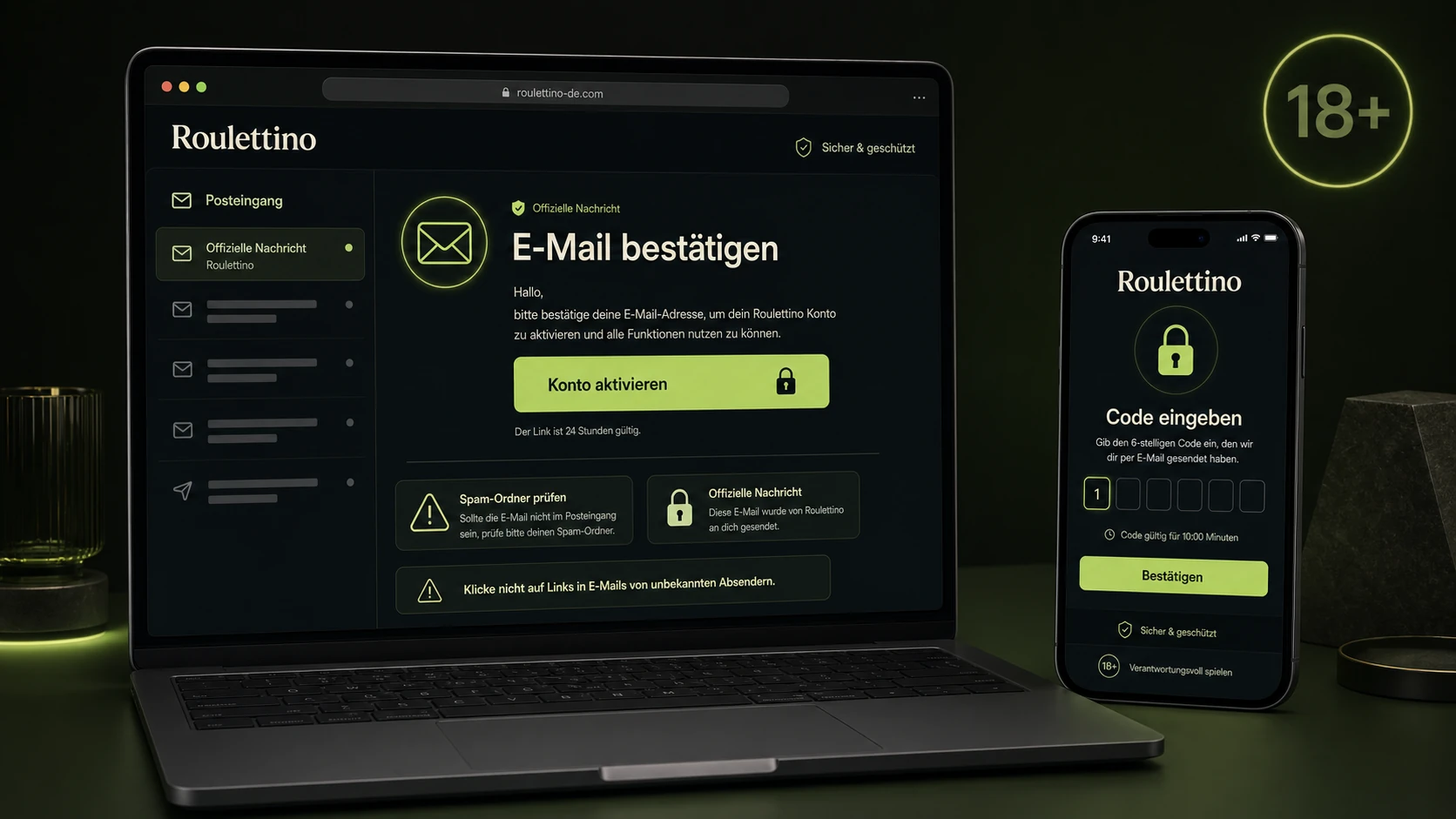 E-Mail bestätigen und Konto aktivieren